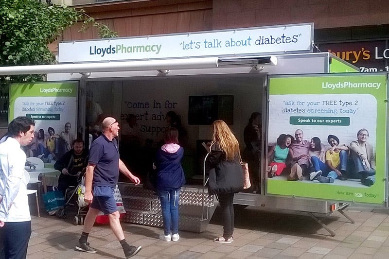 Roadshow trailer in Glasgow