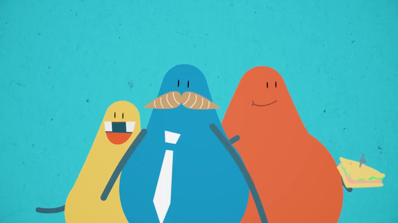 Colourful animated characters