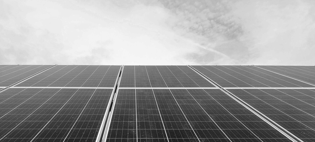 Black and white solar panels