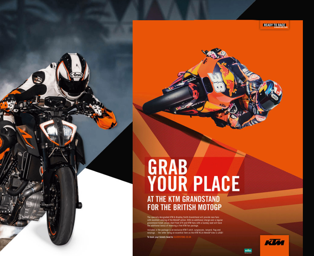 KTM Motorcycle advertising