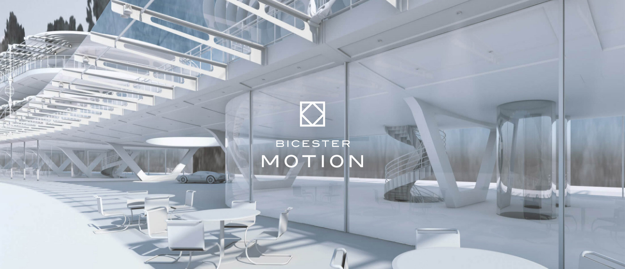 Bicester Motion logo on architectural 3D visual