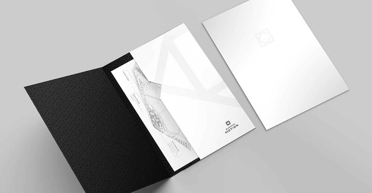 Printed folder and inserts for Bicester Motion